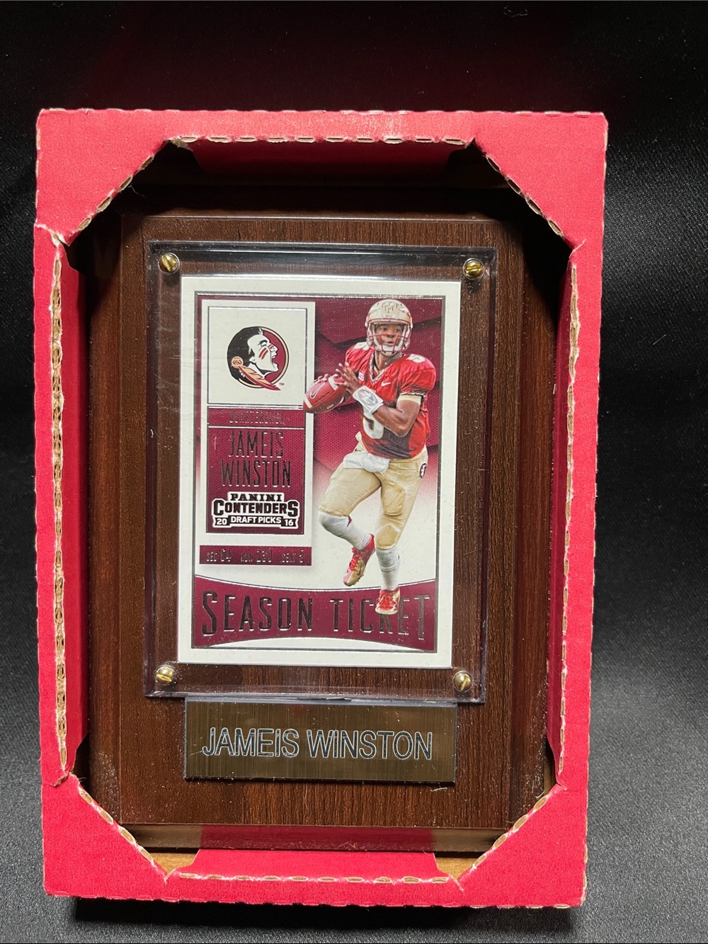 Jameis Winston Sports Card Plaque. NWT